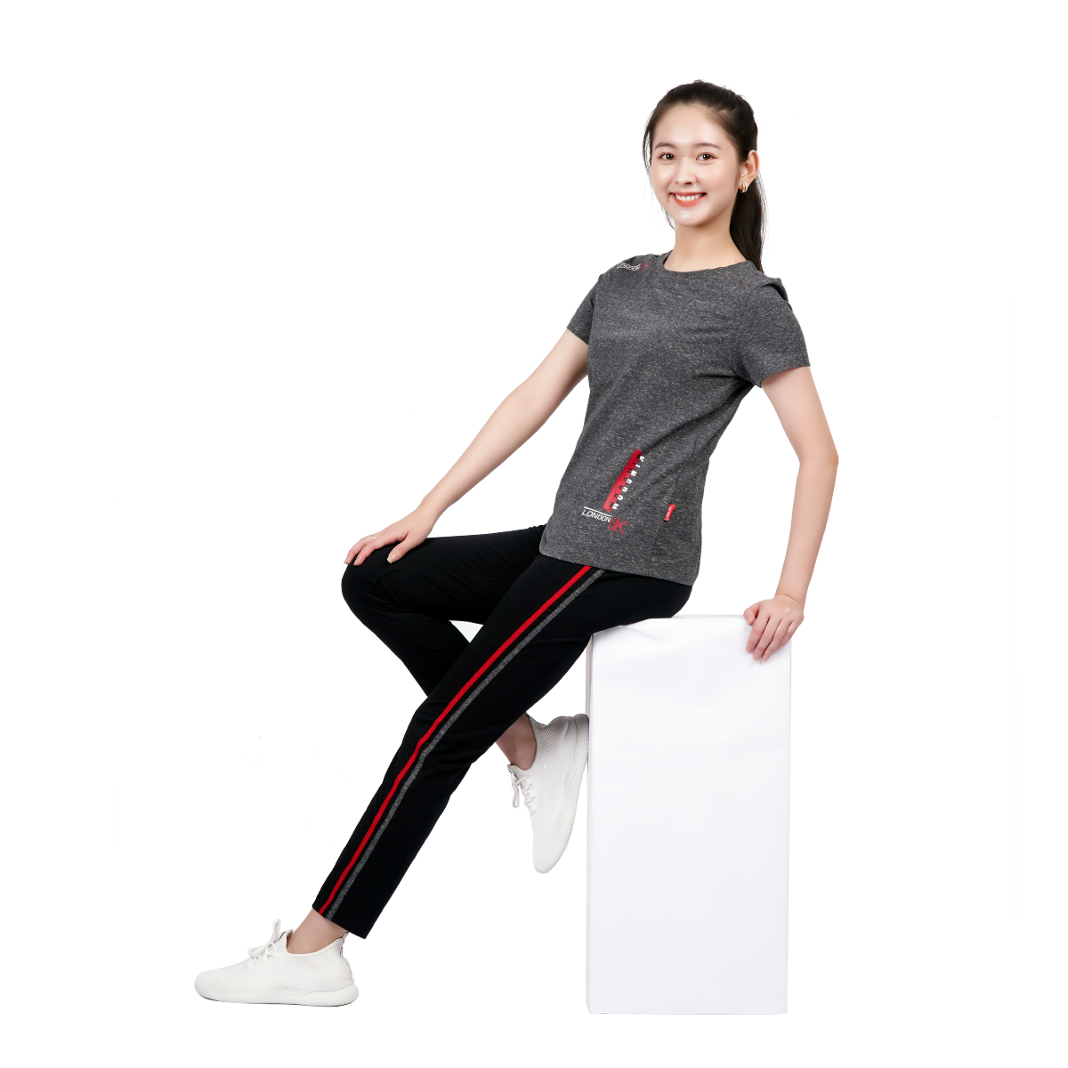 Set đồ bộ nữ kiểu quần dài tay ngắn chất cotton melan mát 053p 3308