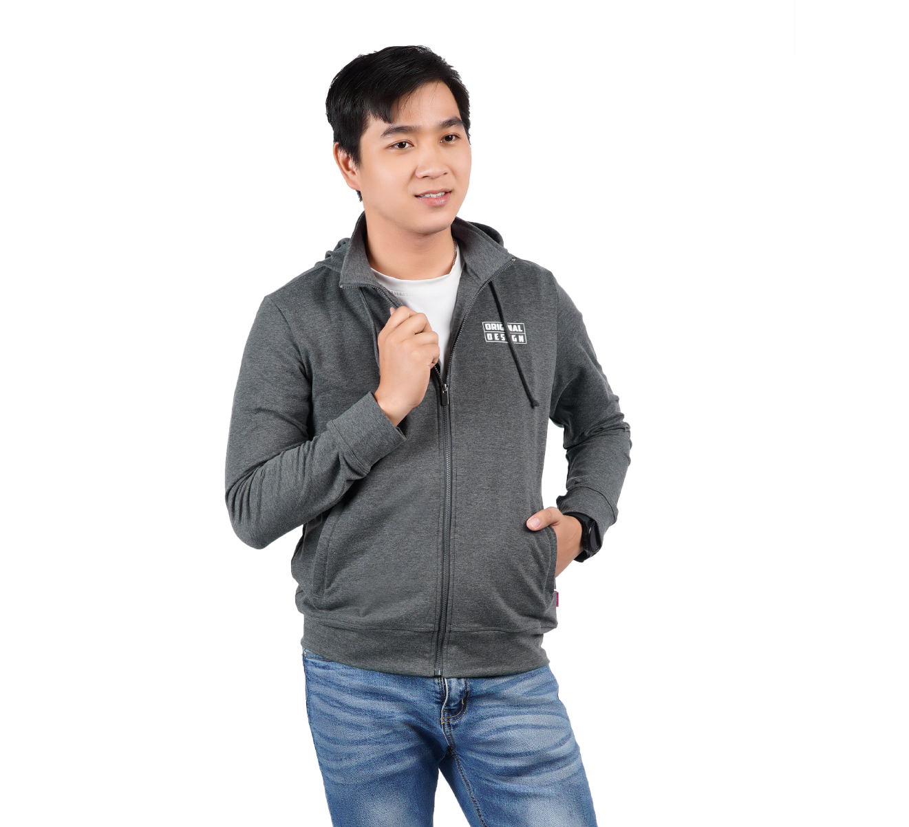 Áo khoác nam chống nắng, chống UV có nón VC cotton TC mát 431p 1145