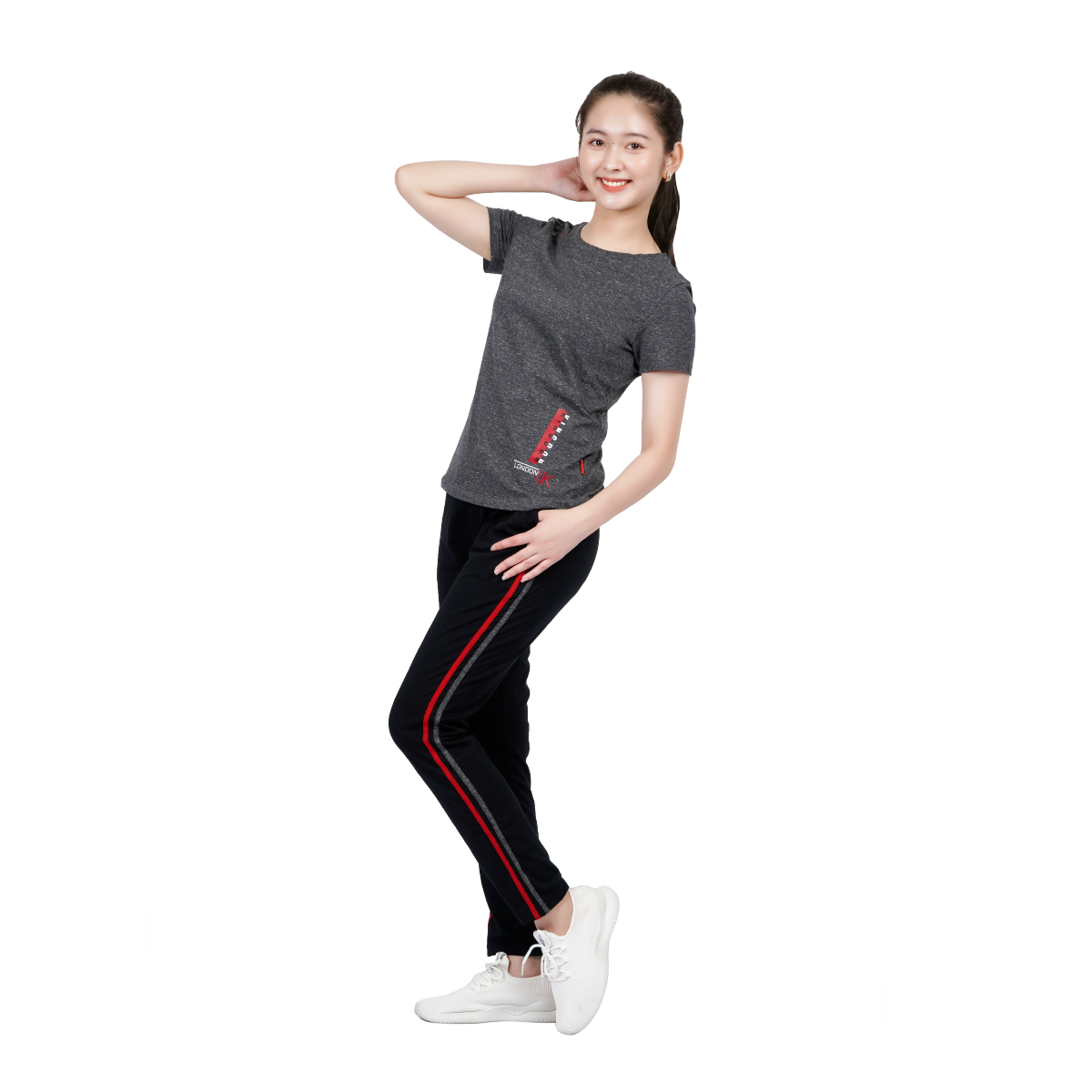 Set đồ bộ nữ kiểu quần dài tay ngắn chất cotton melan mát 053p 3308