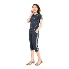 Set đồ bộ nữ kiểu quần lửng tay ngắn cotton cvc mát 194p 4211