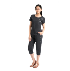Set đồ bộ nữ kiểu quần lửng tay ngắn cotton cvc mát 194p 4249