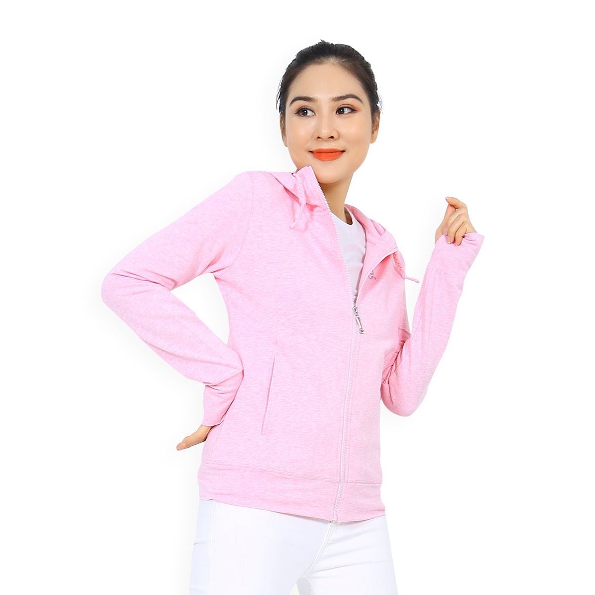 Áo khoác nữ chống nắng, chống UV chất muối tiêu melan 051P 1091