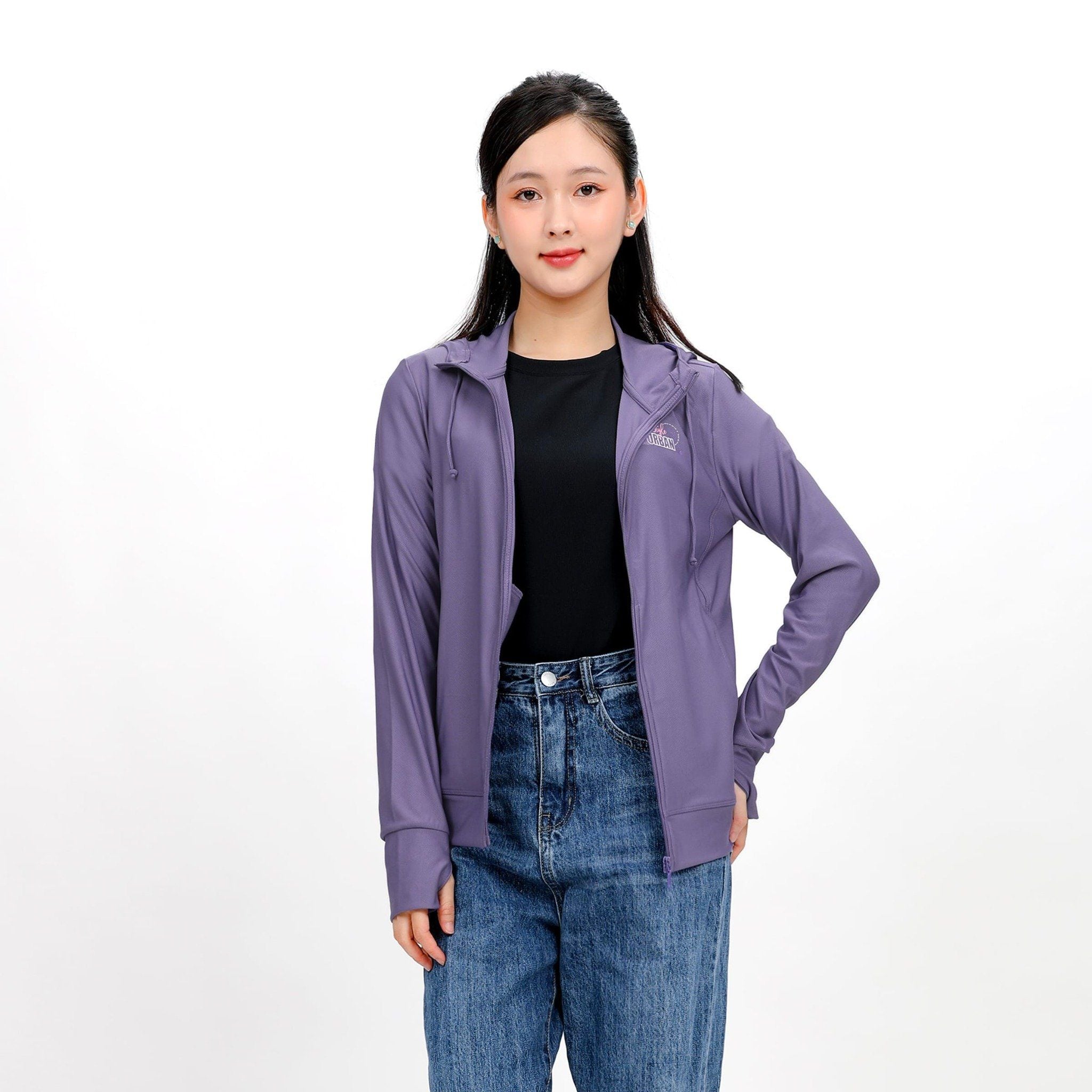 Áo khoác nữ chống nắng, chống UV có nón chất poly cát 311p 1270