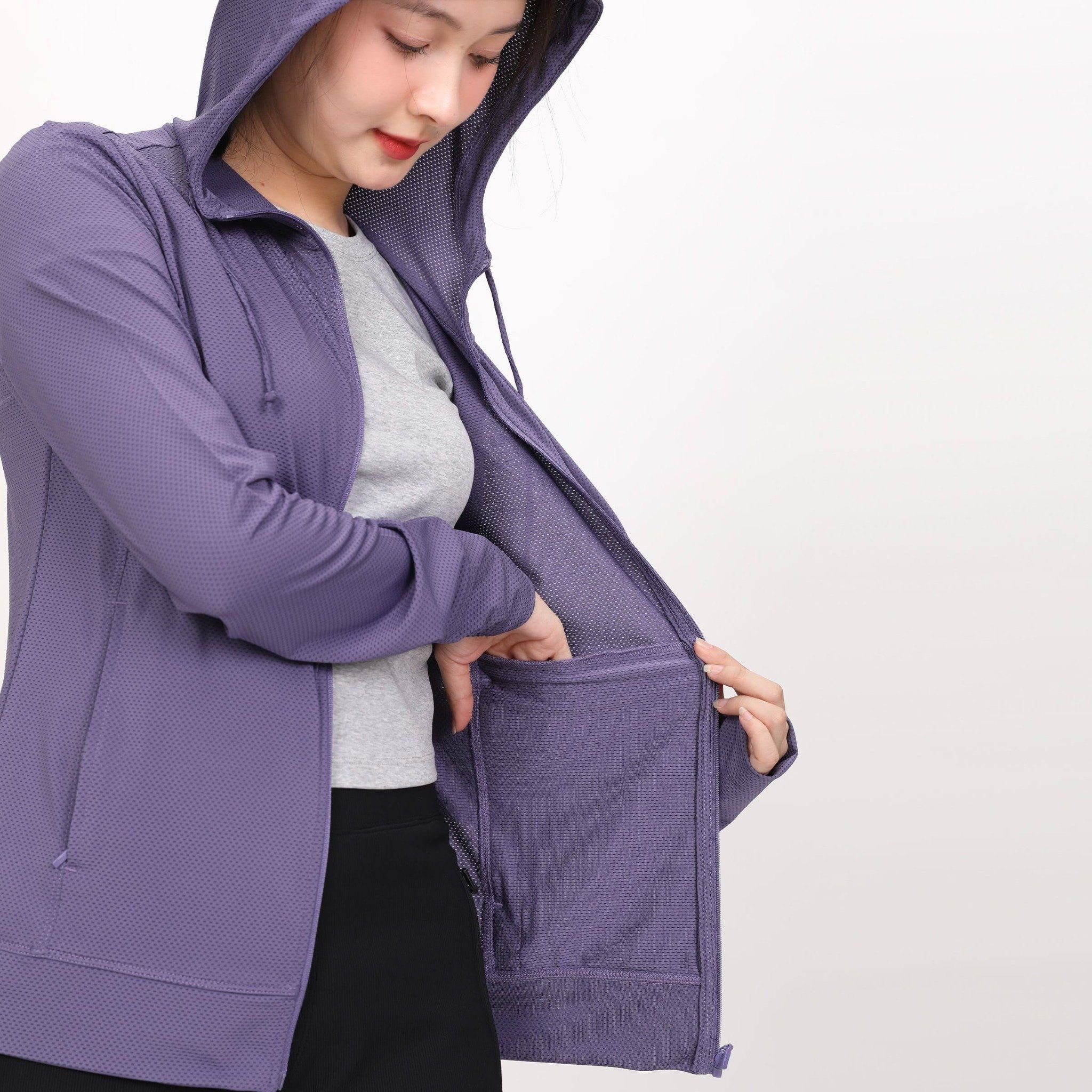 Áo khoác nữ chống nắng, chống UV chất poly thái 311p 1276