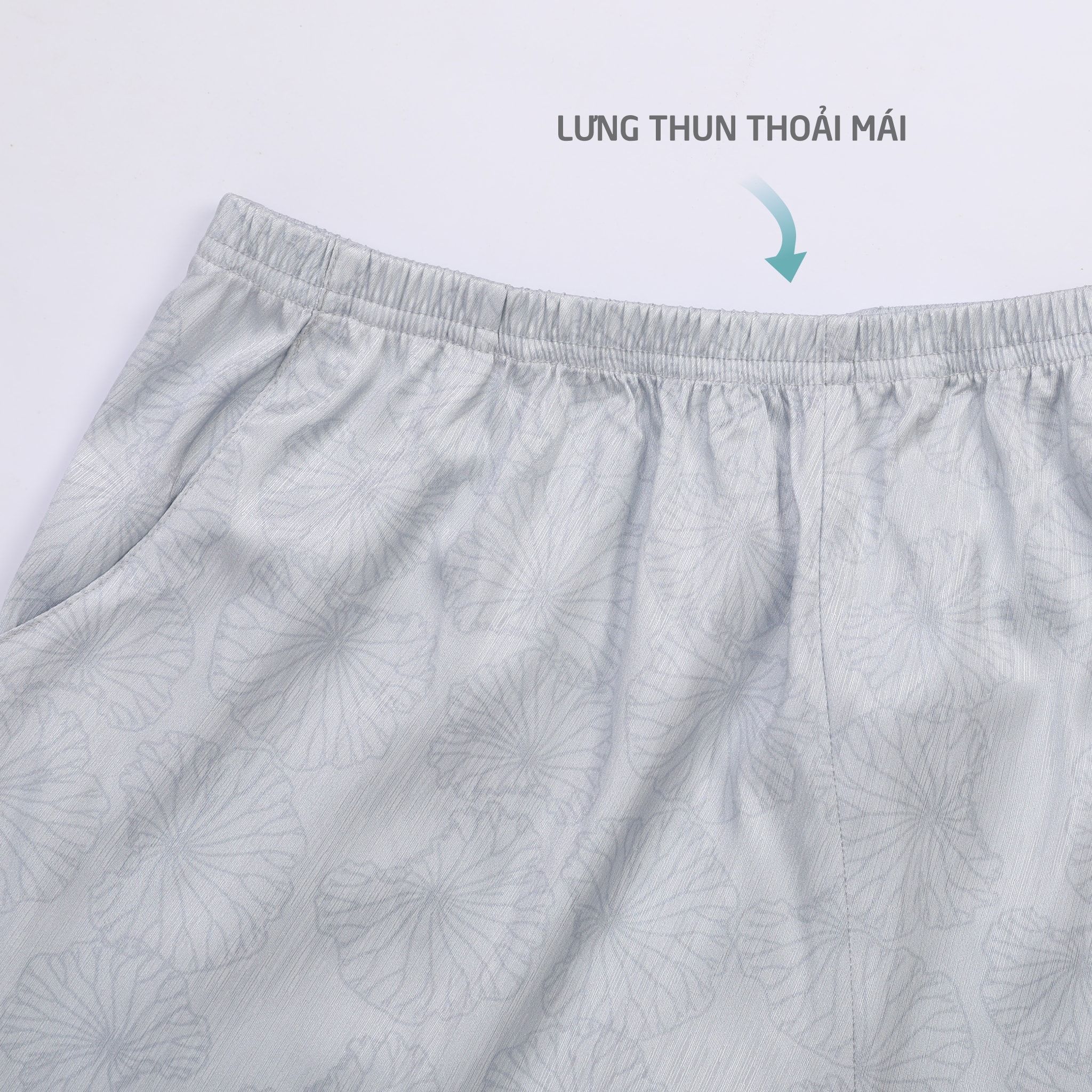 Set đồ bộ nữ kiểu quần dài tay ngắn chất lụa nhung 263p 6058