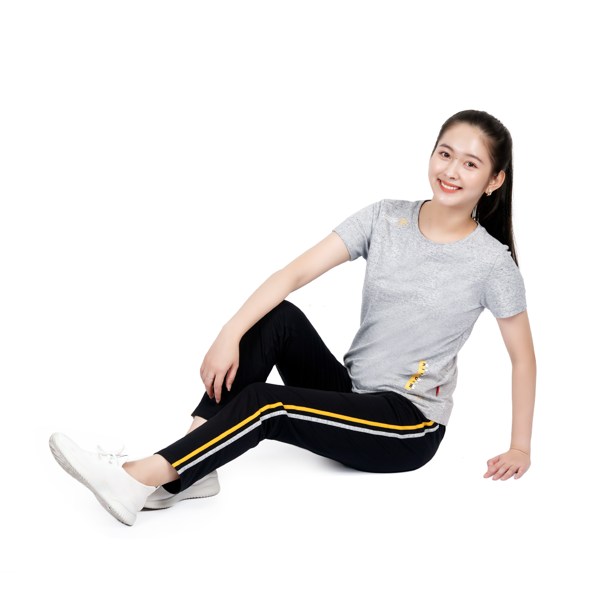 Set đồ bộ nữ kiểu quần dài tay ngắn chất cotton melan mát 053p 3308