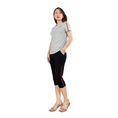 Set đồ bộ nữ kiểu quần lửng tay ngắn muối tiêu 054p 4223