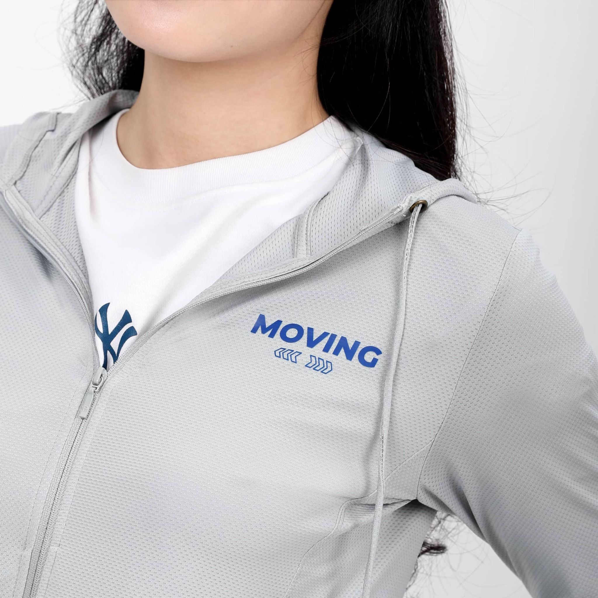Áo khoác nữ chống nắng, chống UV có nón chất poly thái 311p 1266