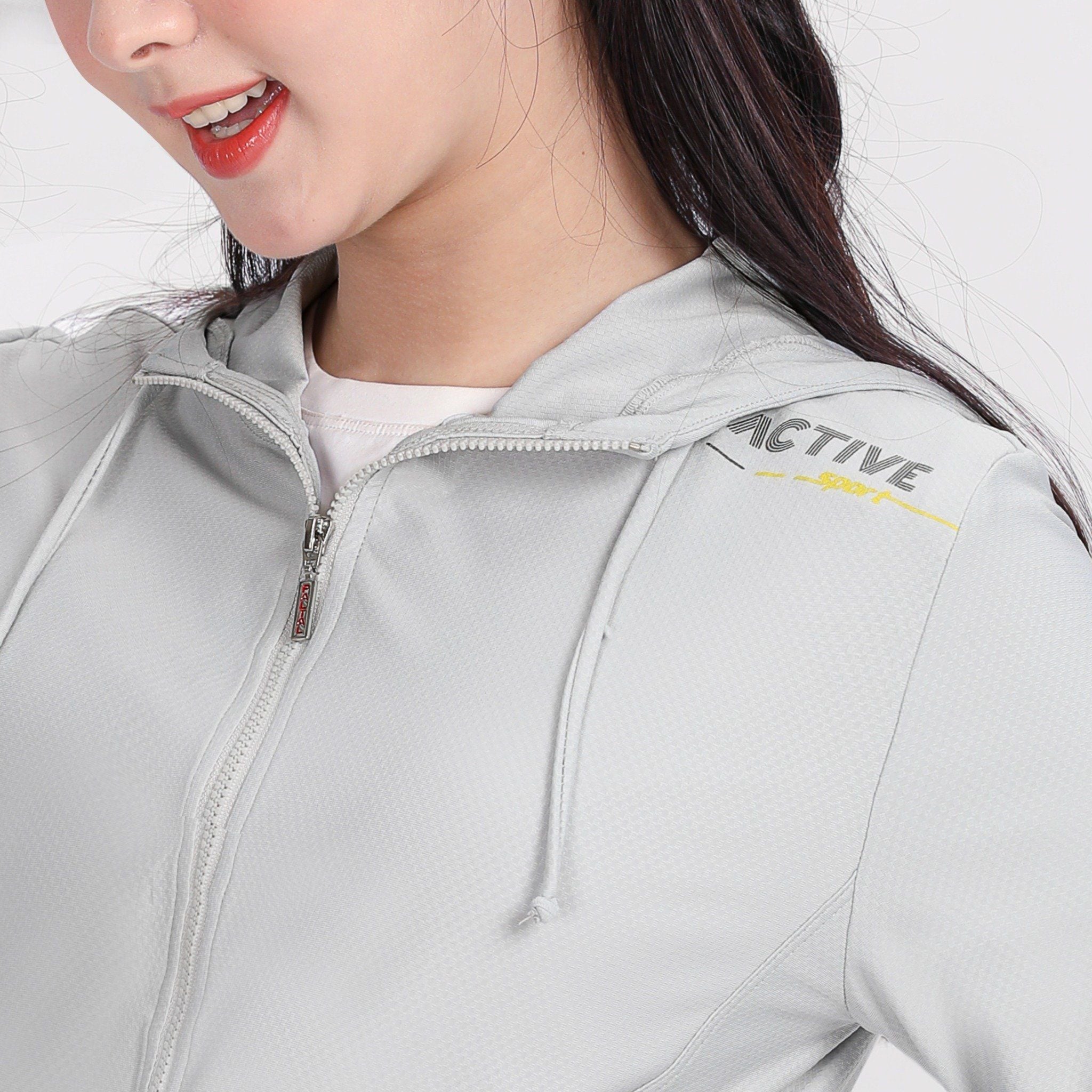 Áo khoác nữ chống nắng, chống UV chất poly mè 311p 1228