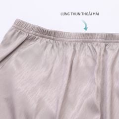 Set đồ bộ nữ kiểu quần dài tay ngắn chất lụa nhung 263p 6066