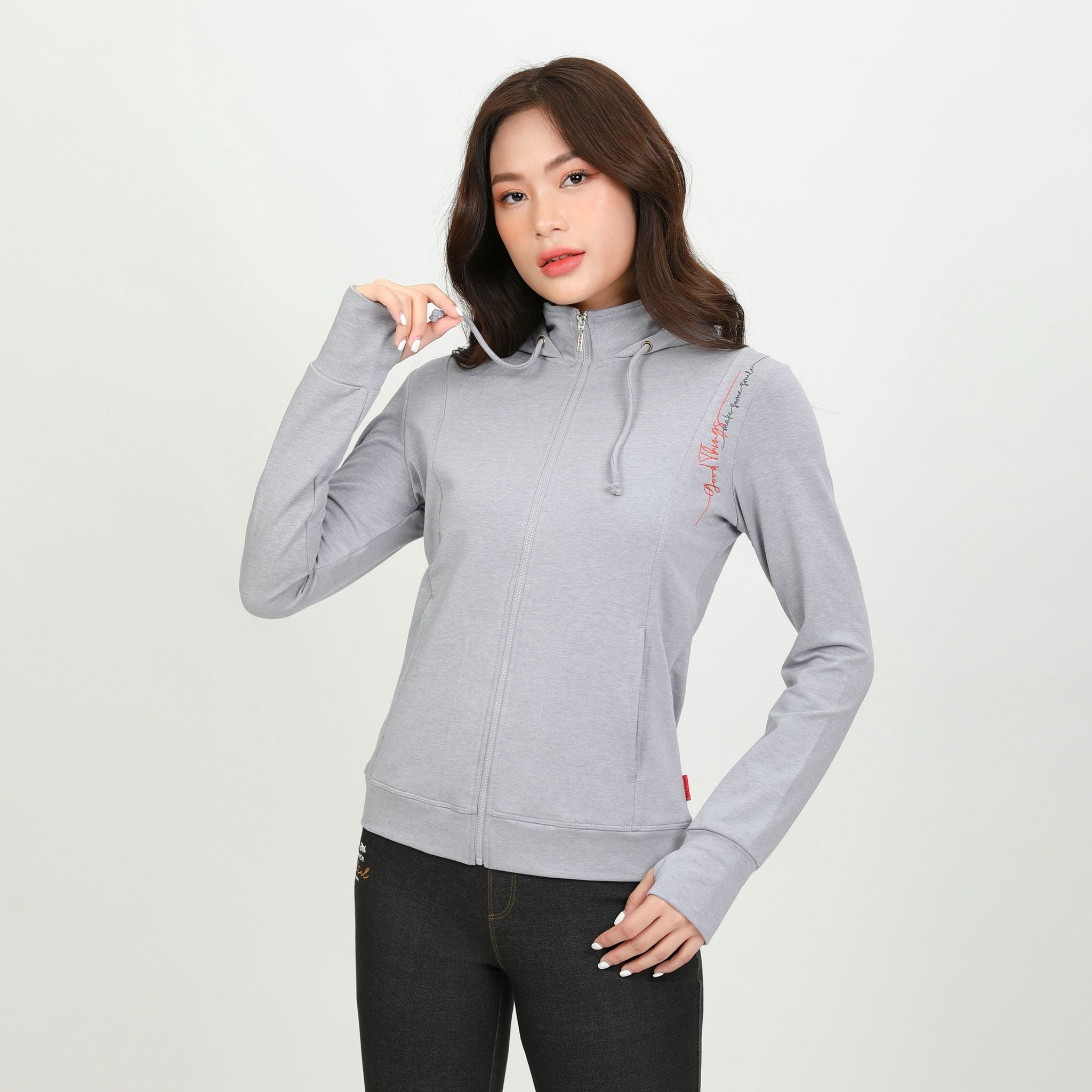 Áo khoác nữ chống nắng, chống UV chất vảy cá cotton cvc mát 401p 1286
