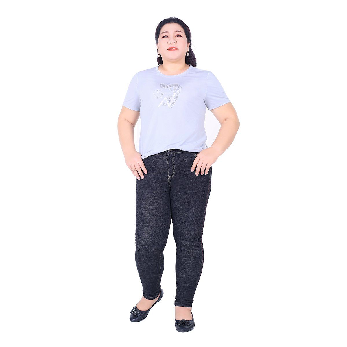 Áo thun nữ tay ngắn big size chất nhung lạnh 150p 0067
