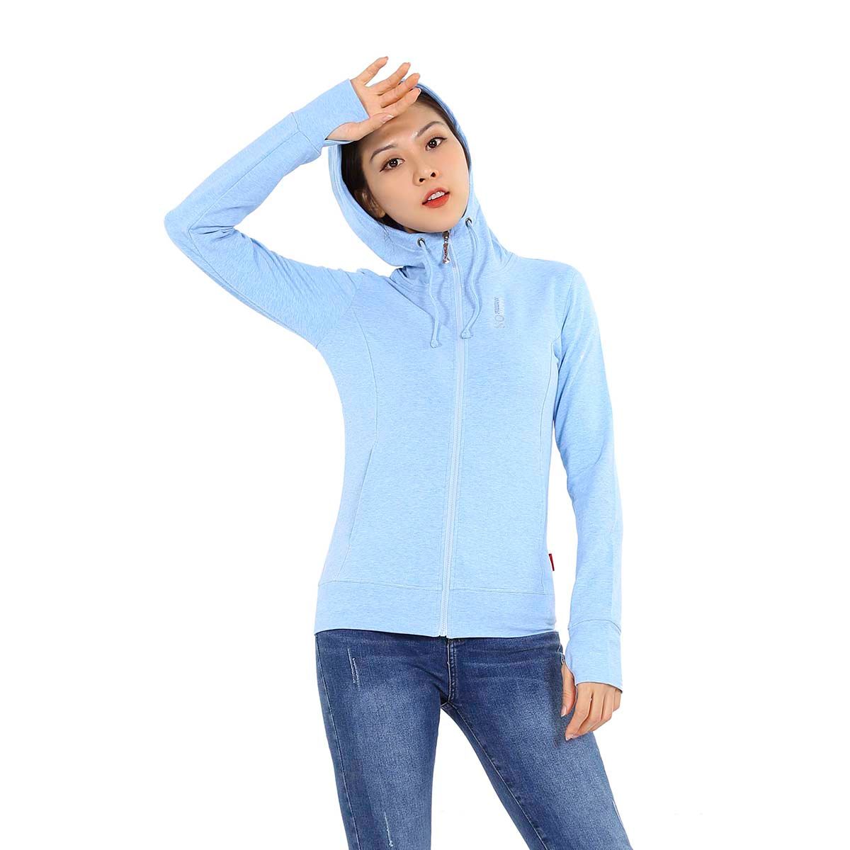Áo khoác nữ chống nắng, chống UV chất muối tiêu melan 051P 1091