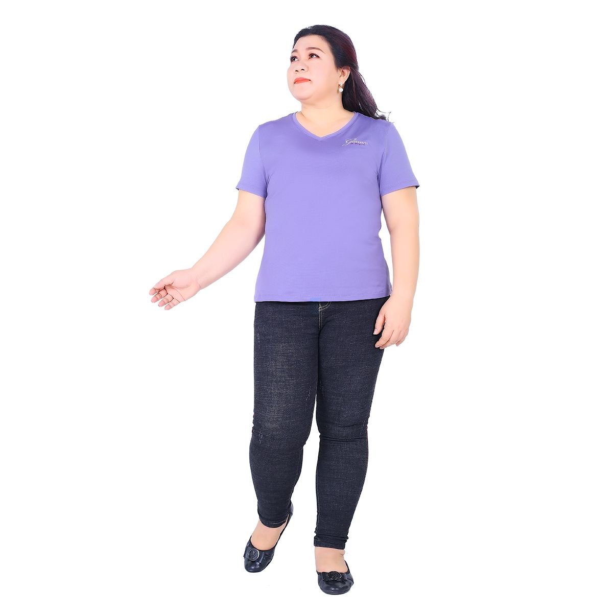 Áo thun nữ tay ngắn big size chất poly 310p 0069