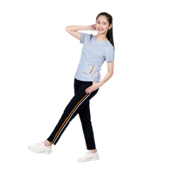 Set đồ bộ nữ kiểu quần dài tay ngắn chất cotton melan mát 053p 3308