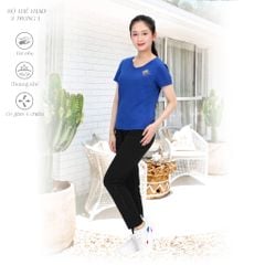 Set đồ bộ nữ kiểu quần dài tay ngắn chất poly cát 313p 3371