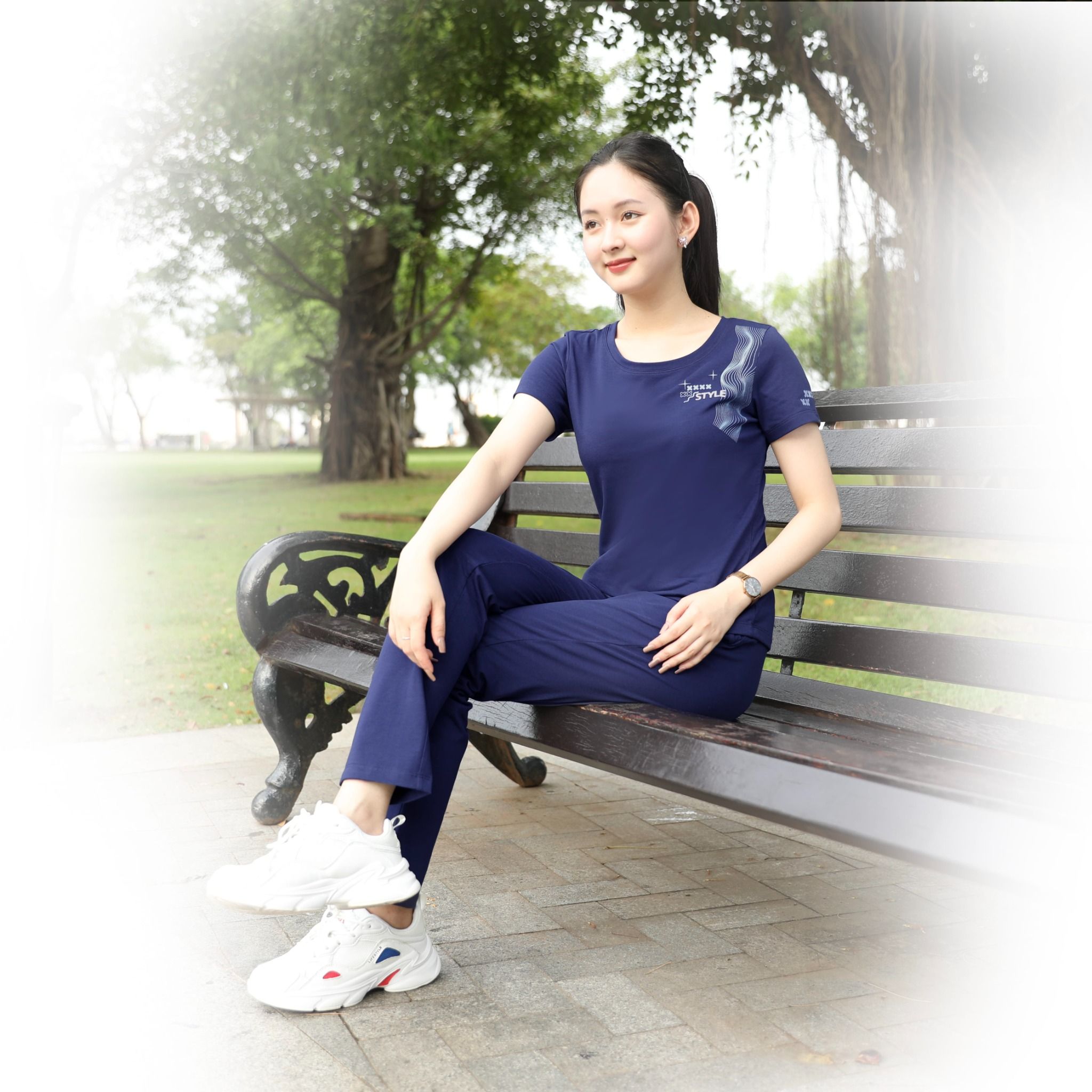 Set đồ bộ nữ kiểu quần dài tay ngắn cotton cvc mát 193p 3331