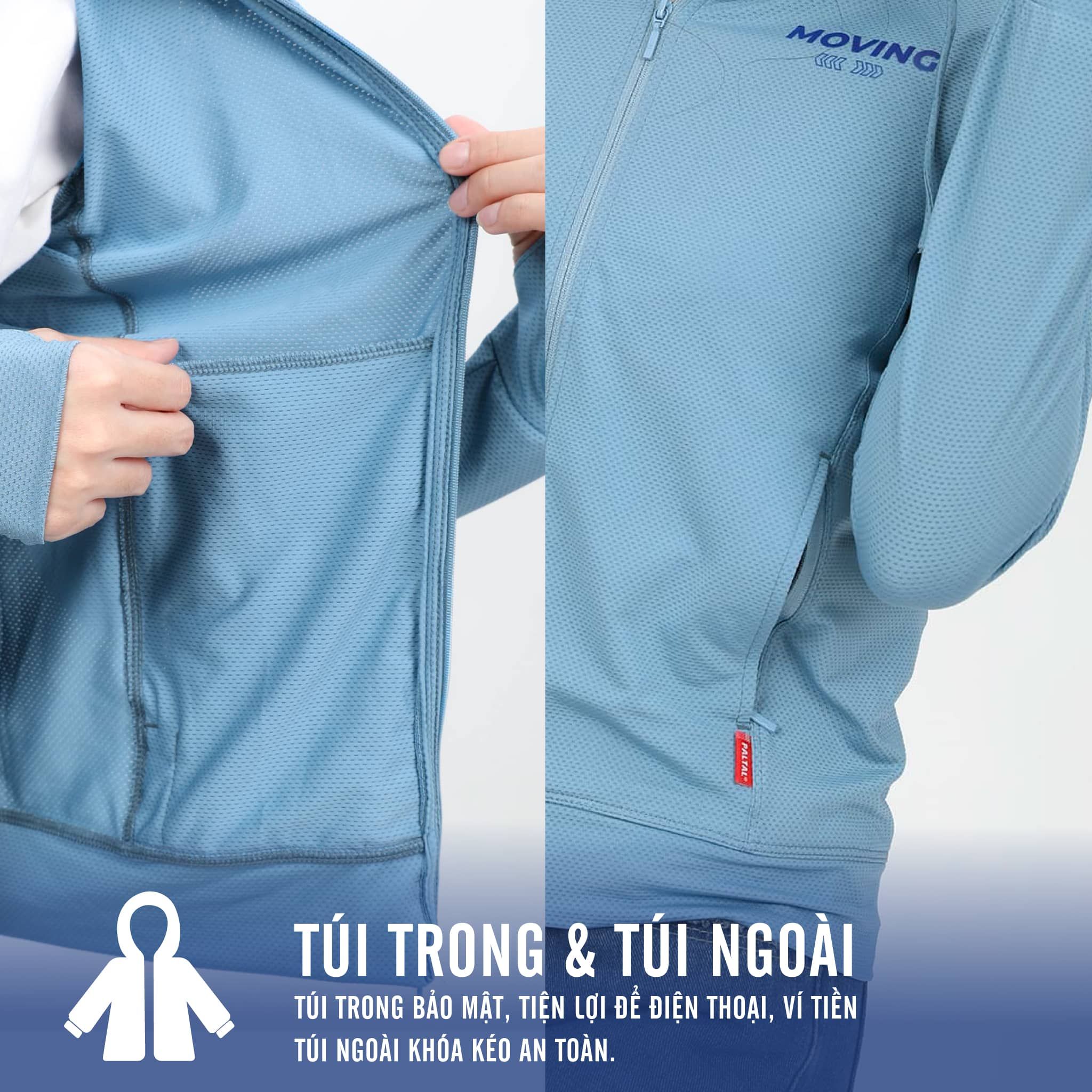 Áo khoác nữ chống nắng, chống UV có nón chất poly thái 311p 1266
