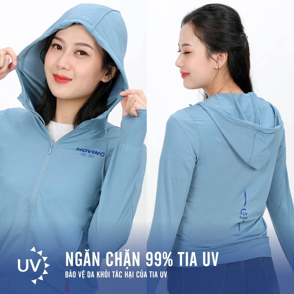 Áo khoác chống nắng, chống UV có nón chất liệu Poly Thái cao cấp 311p 1266