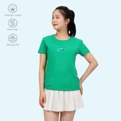 Áo thun nữ tay ngắn cổ tròn form suông chất cotton siêu mát 020p 0339