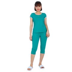 Đồ bộ nữ mặc nhà kiểu quần lửng tay ngắn vải cotton 024p 0106