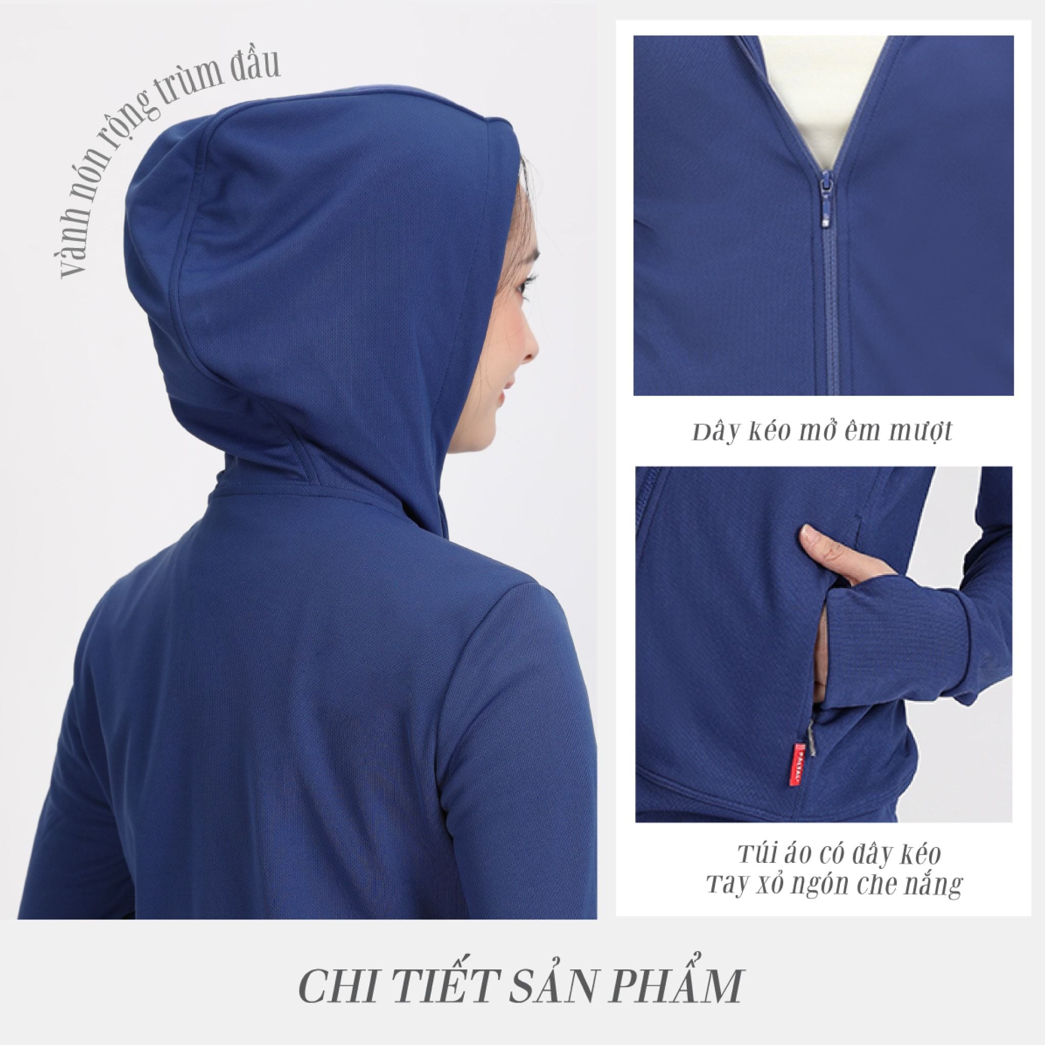 Áo khoác nữ chống nắng, chống UV chất poly mắc lưới siêu thoáng khí 311p 1306