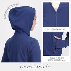 Áo khoác nữ chống nắng, chống UV chất poly mắc lưới siêu thoáng khí 311p 1306