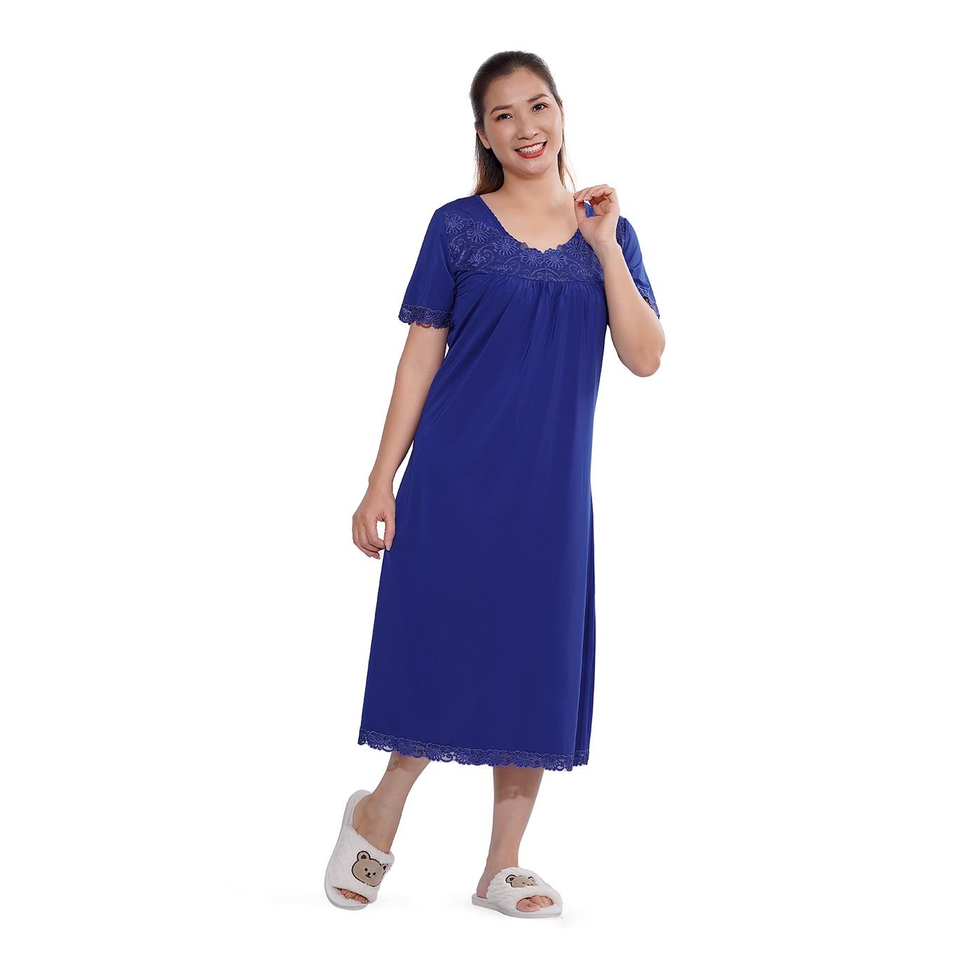 Áo ngủ, Váy ngủ tay ngắn chất thun lạnh siêu bền 012p 2036
