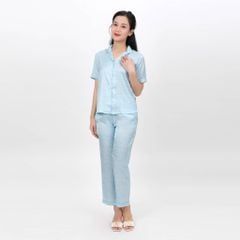 Set đồ bộ nữ kiểu quần dài tay ngắn pijama 263p 3383