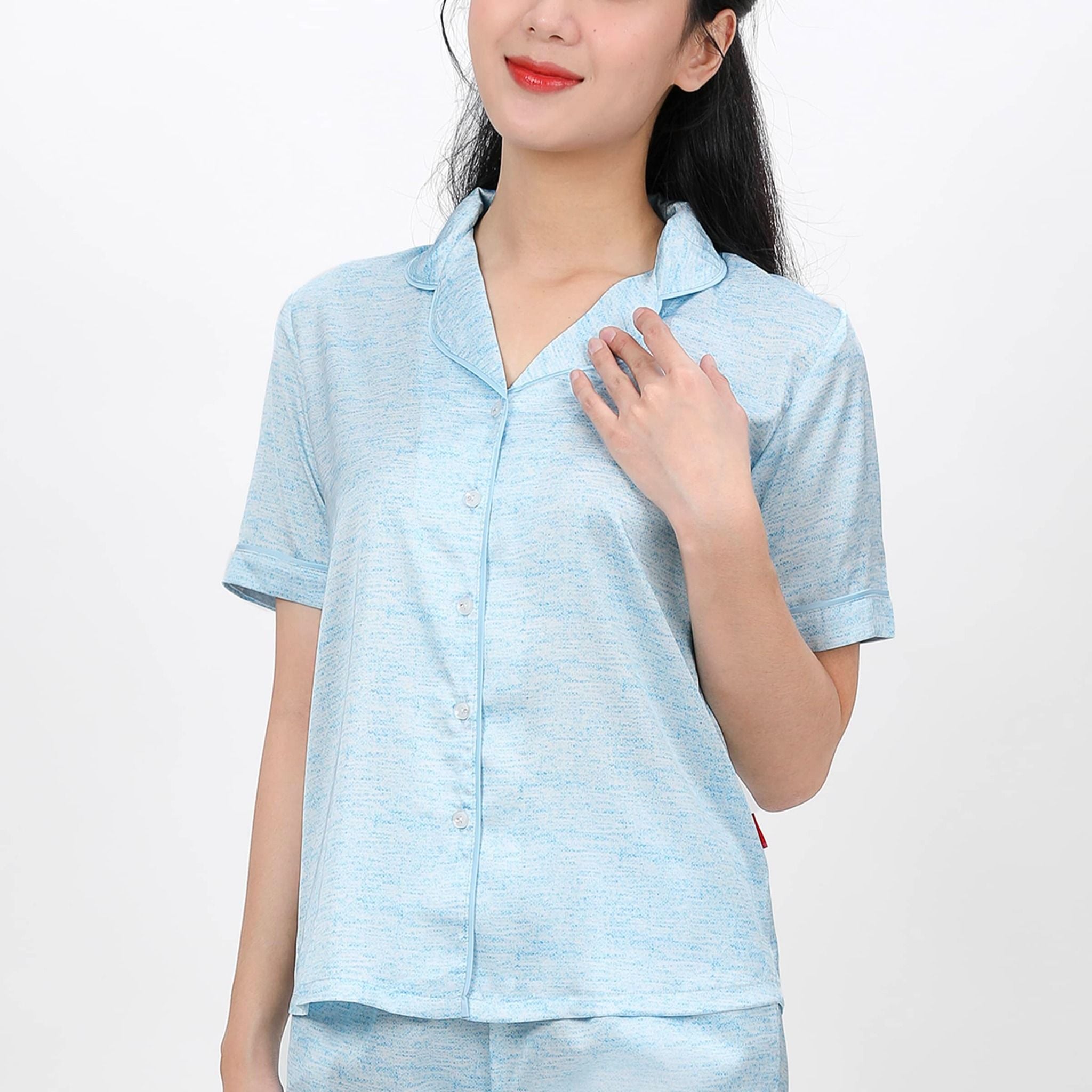 Set đồ bộ nữ kiểu quần dài tay ngắn pijama 263p 3383