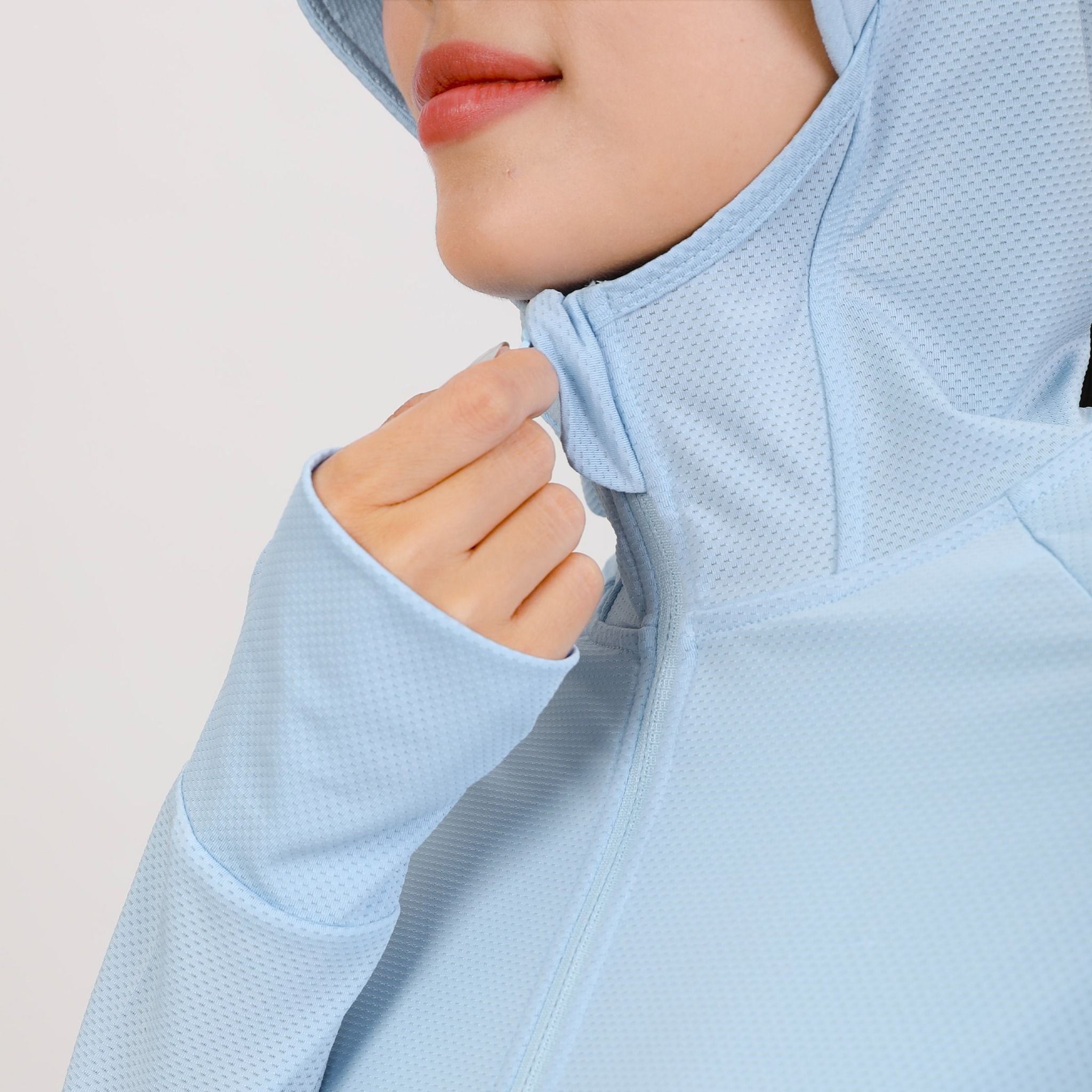 Áo khoác nữ chống nắng, chống UV có nón chất poly thái 311p 1301