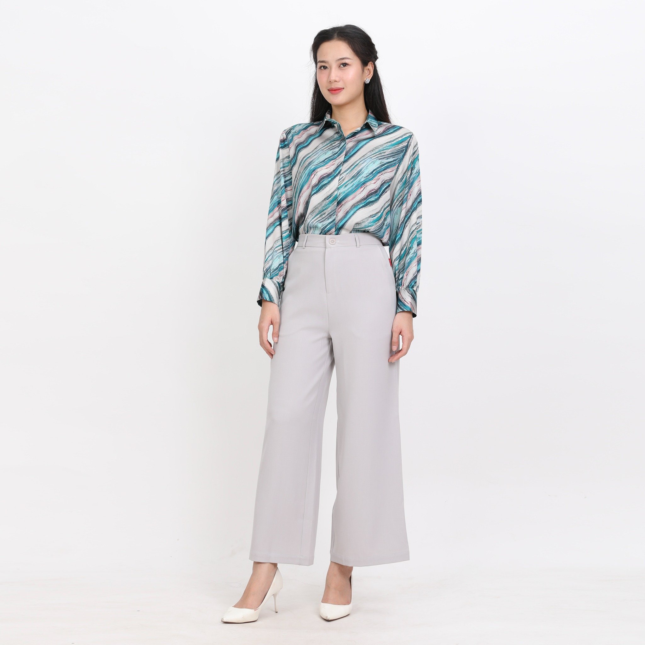 Áo Sơ Mi Tay Dài Thời Trang Chất Lụa Nhung 260p 0333