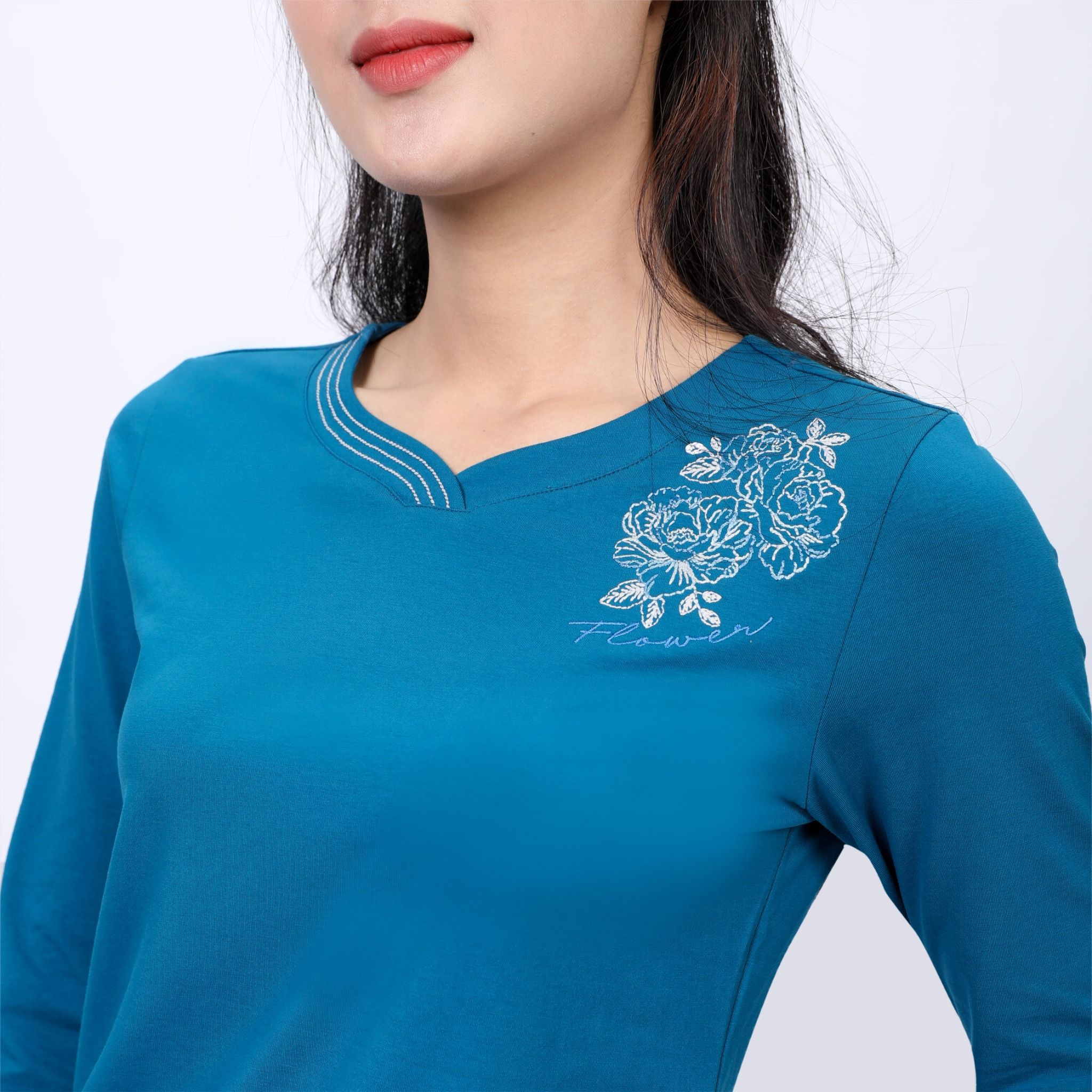 Set đồ bộ nữ kiểu quần dài tay dài 183p 3208