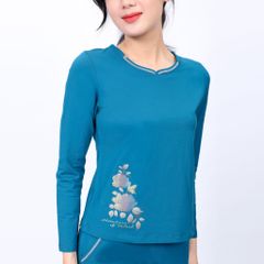 Set đồ bộ nữ kiểu quần dài tay dài cotton cvc mát 183p 3210