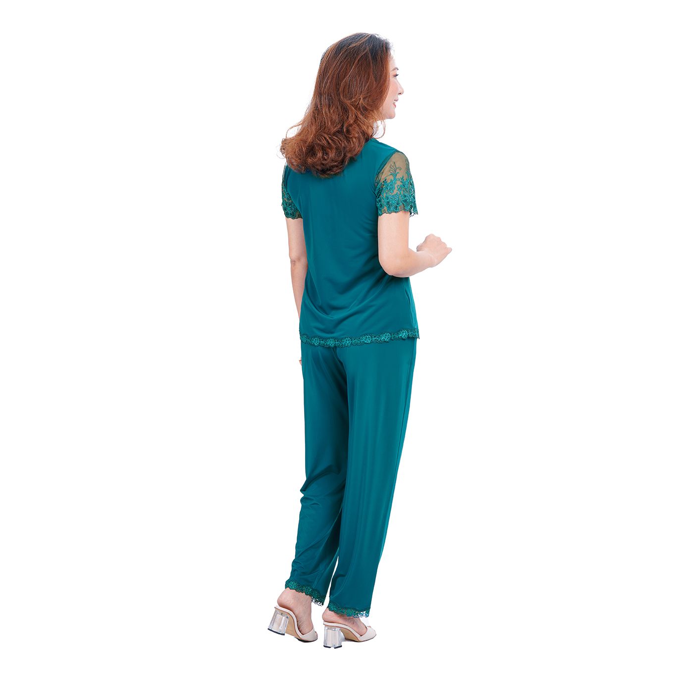 Set đồ bộ nữ kiểu quần dài tay ngắn chất thun lạnh siêu bền 013p 3327