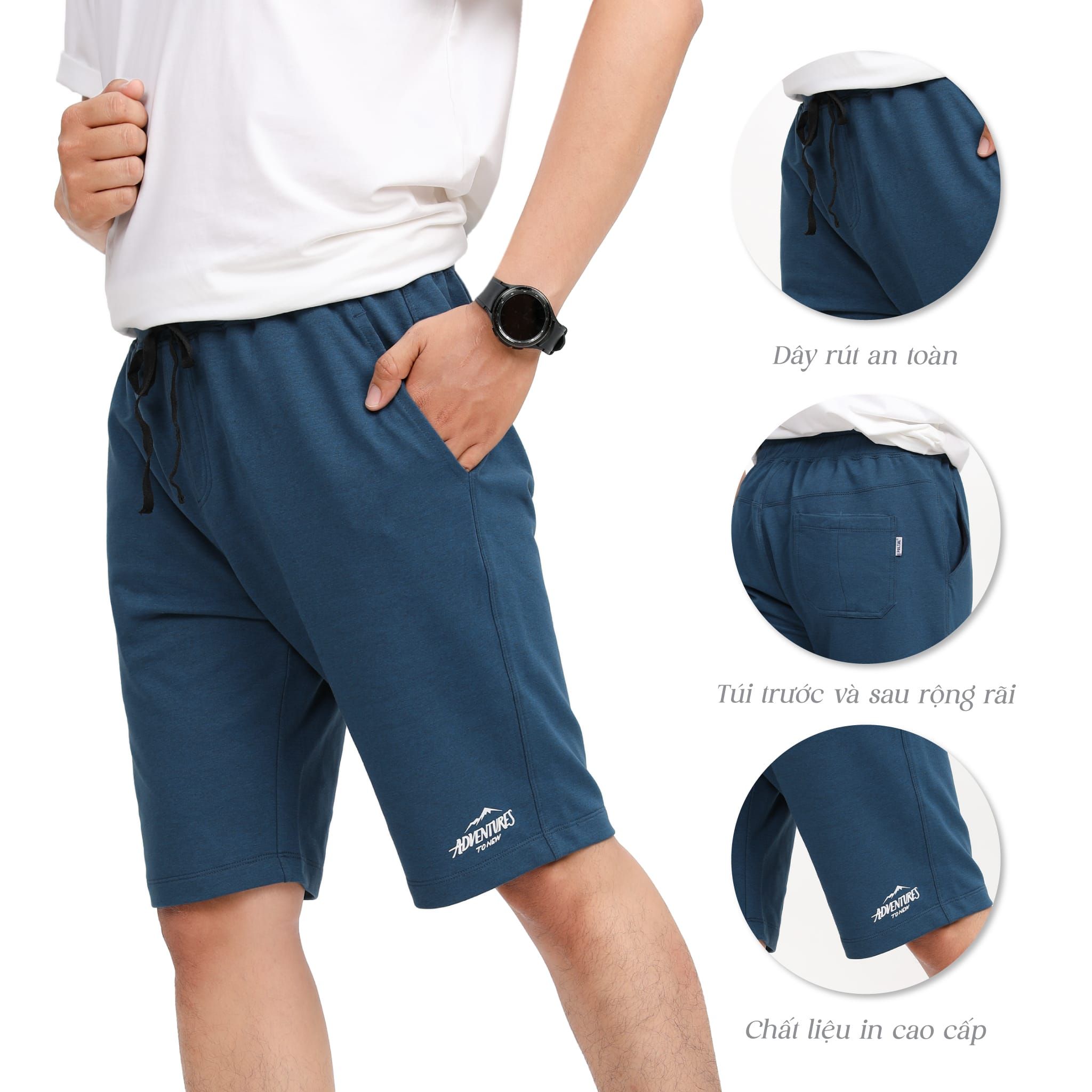 Quần Đùi Nam chất vảy cá cotton cvc mát 408p 8057