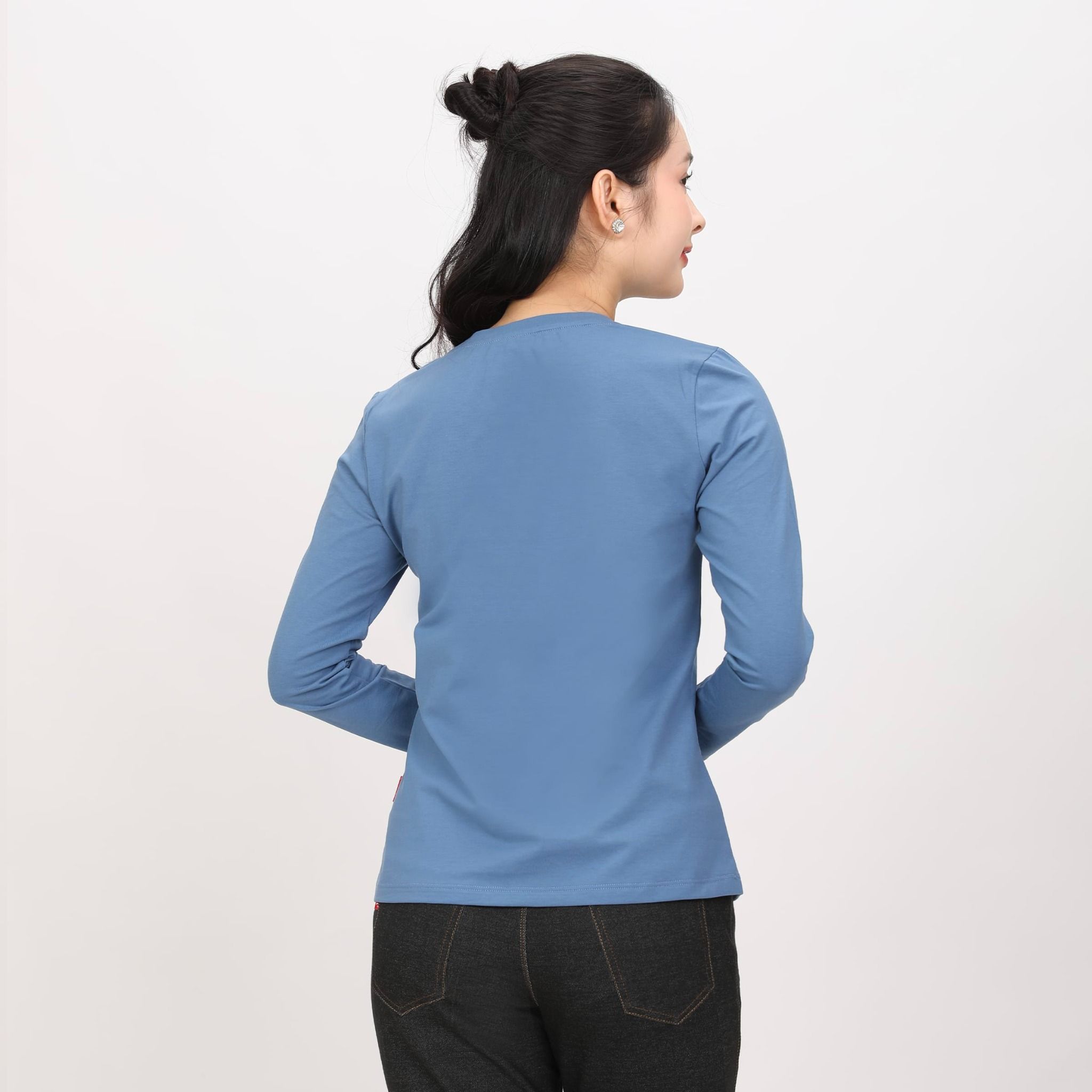 Áo thun nữ tay dài Cổ Tròn chất cotton siêu mát 020p 0263