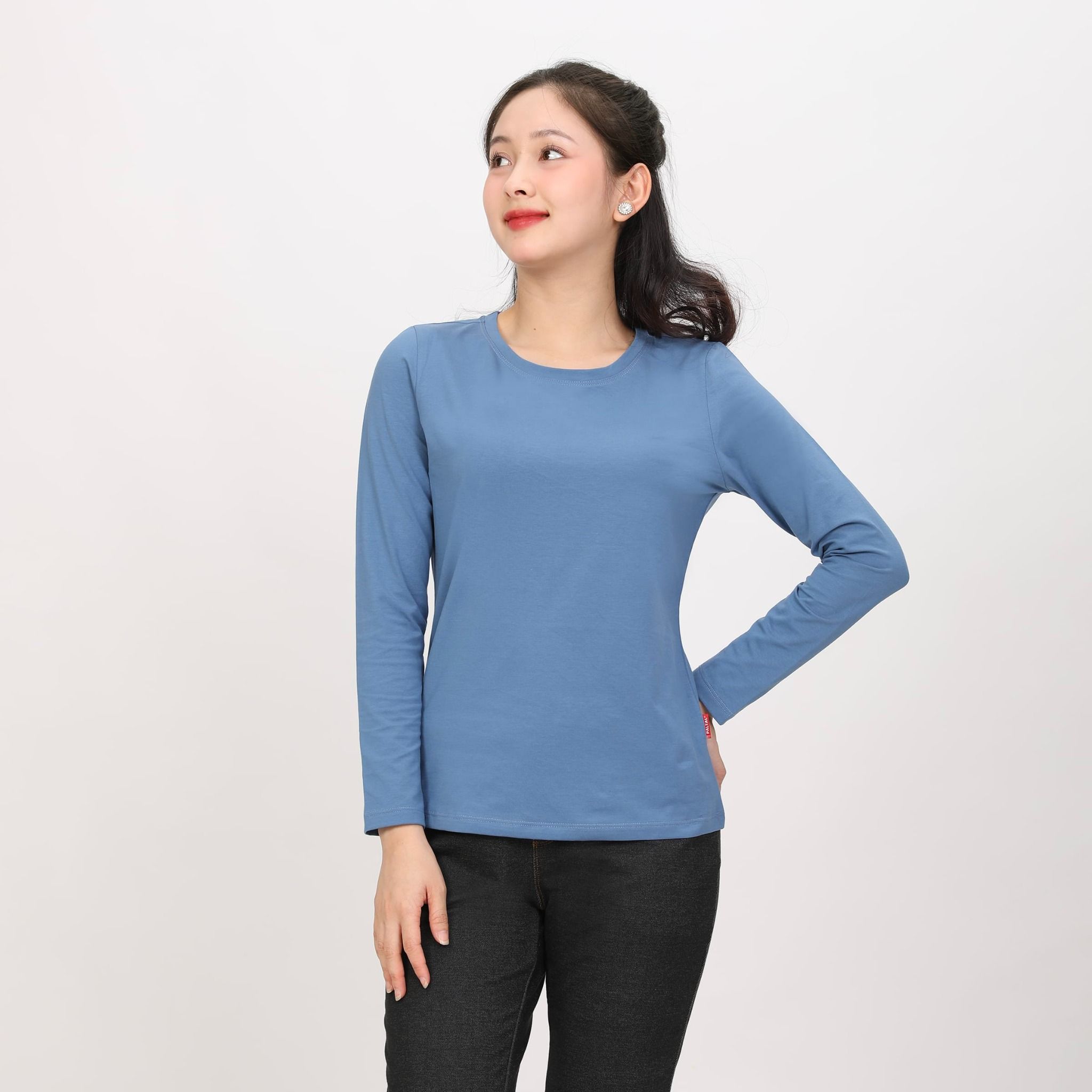 Áo thun nữ tay dài Cổ Tròn chất cotton siêu mát 020p 0263