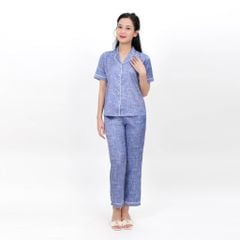 Set đồ bộ nữ kiểu quần dài tay ngắn pijama 263p 3383