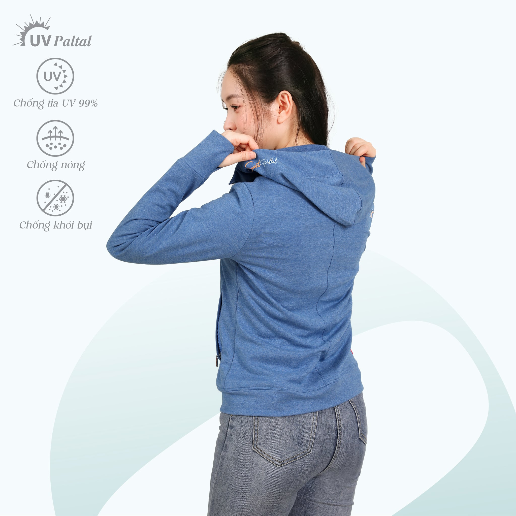 Áo khoác chống nắng, chống UV có nón chất liệu Vảy cá cao cấp 431p 1341