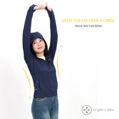 ..Áo khoác nữ chống nắng, chống UV chất poly thái 311p 1291