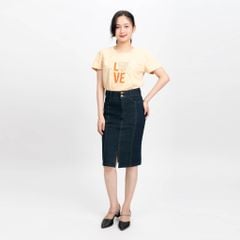 Chân váy dài chất jean thun 502p 8022