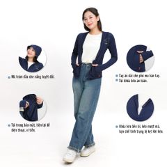 ..Áo khoác nữ chống nắng, chống UV chất poly thái 311p 1291