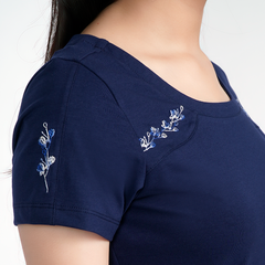 Set đồ bộ nữ kiểu quần dài tay ngắn cotton cvc mát 193p 3309