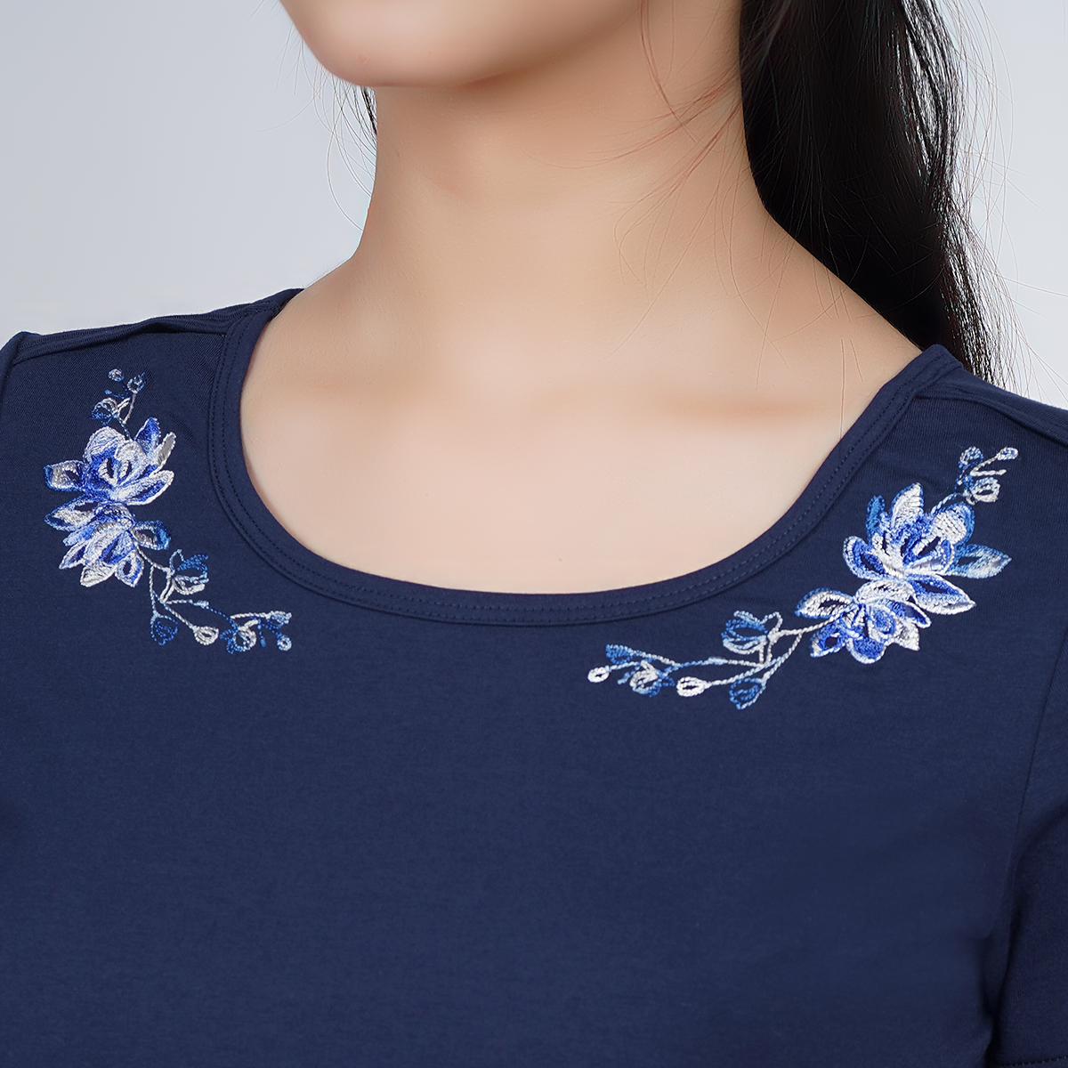 Set đồ bộ nữ kiểu quần dài tay ngắn cotton cvc mát 193p 3310
