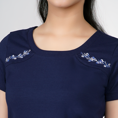 Set đồ bộ nữ kiểu quần dài tay ngắn cotton cvc mát 193p 3309