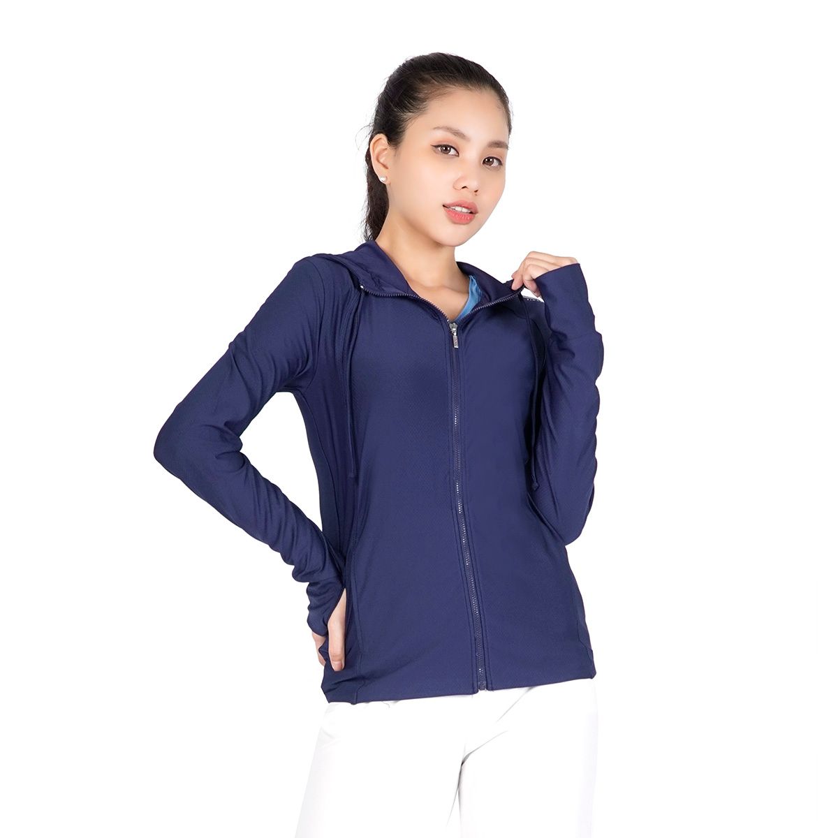 Áo khoác nữ chống nắng, chống UV chất poly Mè 311p 1165