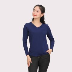 Áo thun nữ tay dài Cổ Tim chất cotton siêu mát 020p 0264