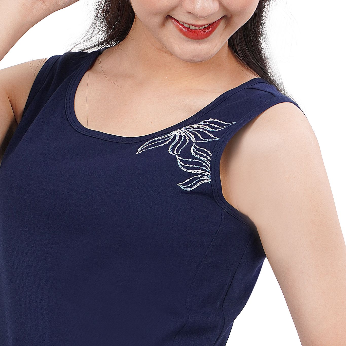 Set đồ bộ nữ kiểu quần đùi không tay chất cotton siêu mát 195p 5105