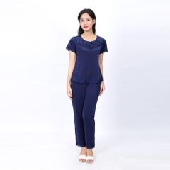 Set đồ bộ nữ kiểu quần dài tay ngắn chất thun lạnh siêu bền 013p 6015